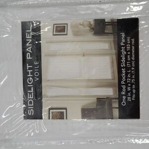 White Door Panel Voile 28 x 72